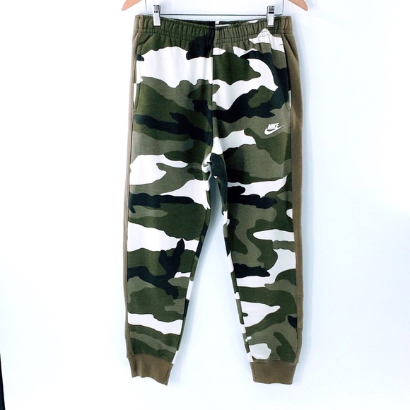 Nike Other - Nike Mens Camo Joggers Green Cotton Fleece Sweatpant Sz M